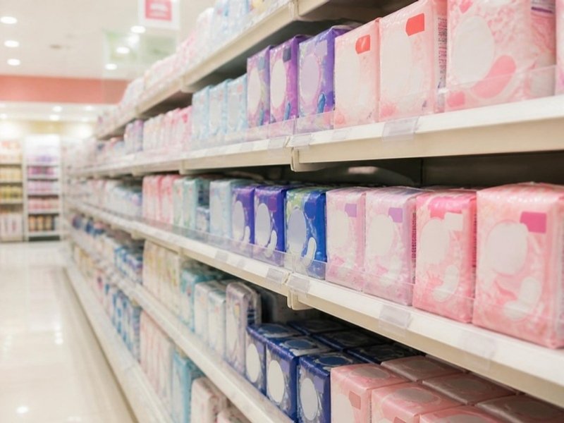 ドラッグストアの生理用品売り場（イメージ）